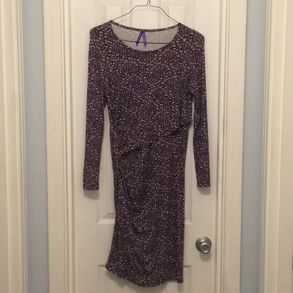 Seraphine maternity dress with breastfeeding flap
